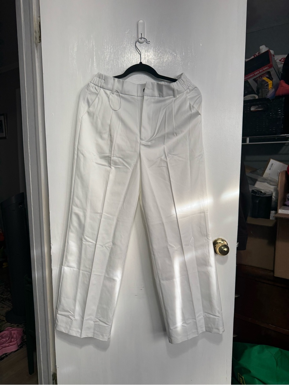 White Men's Dress Pants - Classic Straight Fit